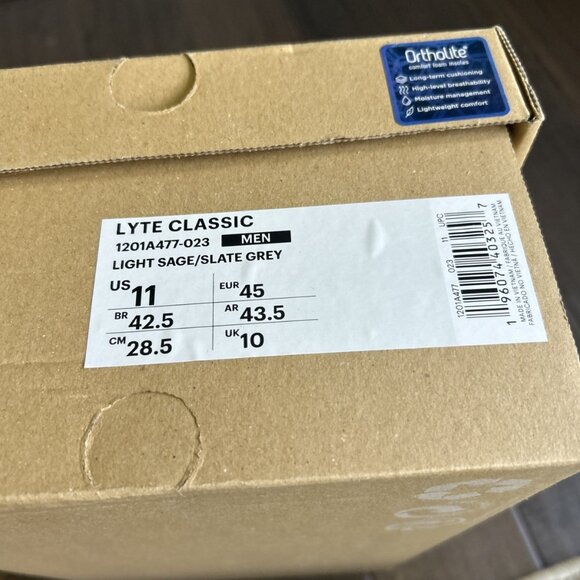 asics Lyte Classic Sneakers Men's Size 11 Light Sage/ Slate Grey 1201A477-023 - Picture 7 of 7